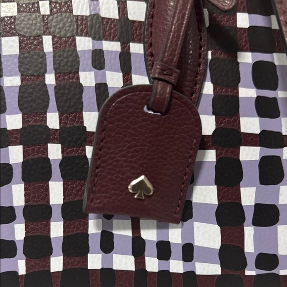 Kate Spade Maroon and Black Satchel with Structured Elegance & Matching Wallet - Picture 3 of 7